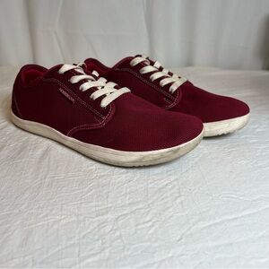 Hobibear Barefoot Minimalist Lace Up Shoes Mens 9 Burgundy/Red Zero Drop